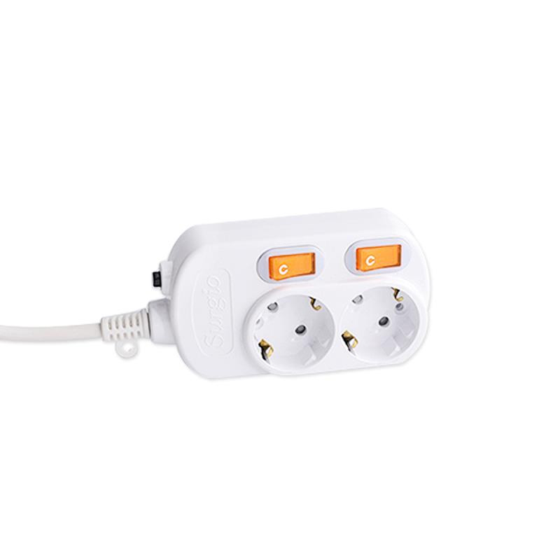 Não-tóxico e inodoro 2 pontos de venda da UE Socket com interruptor independente Não-tóxico e inodoro 2 pontos de venda da UE Socket com interruptor independente