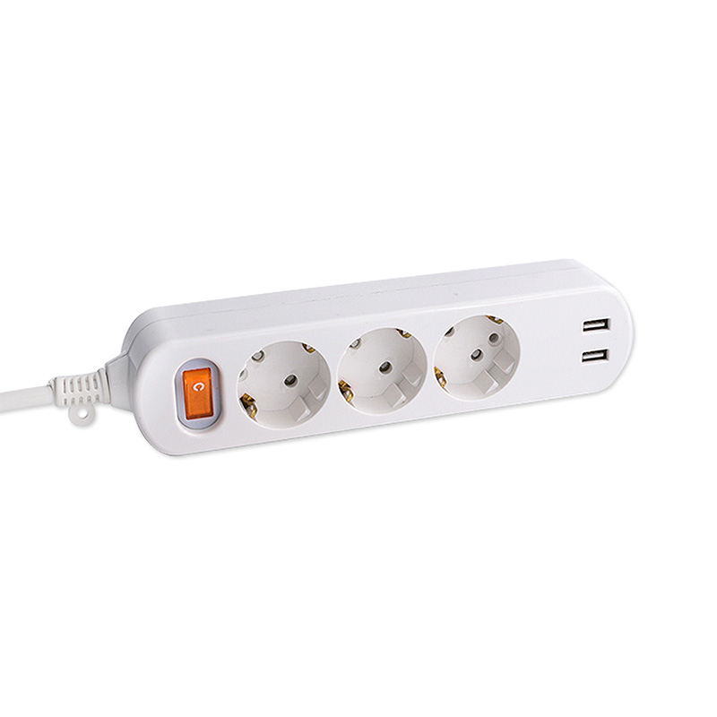 3 Soletes da UE Socket com 2 portas USB e 1 interruptor mestre 3 Soletes da UE Socket com 2 portas USB e 1 interruptor mestre