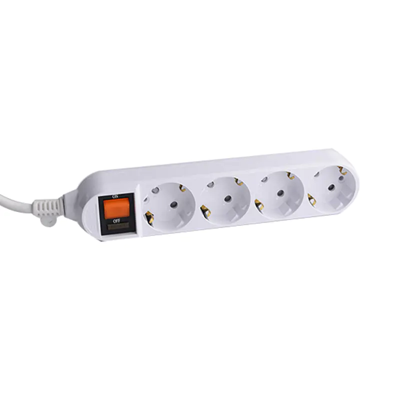 Cable3G 4 Soletes UE Socket Socket com interruptor de proteção contra sobrecarga Cable3G 4 Soletes UE Socket Socket com interruptor de proteção contra sobrecarga