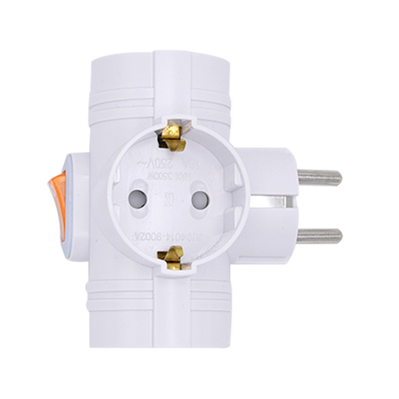 Múltiplos dispositivos de cobre completos forma t sem fio 3 em 1 soquete com interruptor Múltiplos dispositivos de cobre completos forma t sem fio 3 em 1 soquete com interruptor